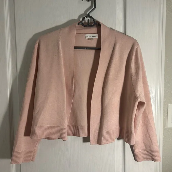 Calvin Klein Women's Blush shrug Cardigan sz XL. Ver gently used condition - Picture 2 of 4